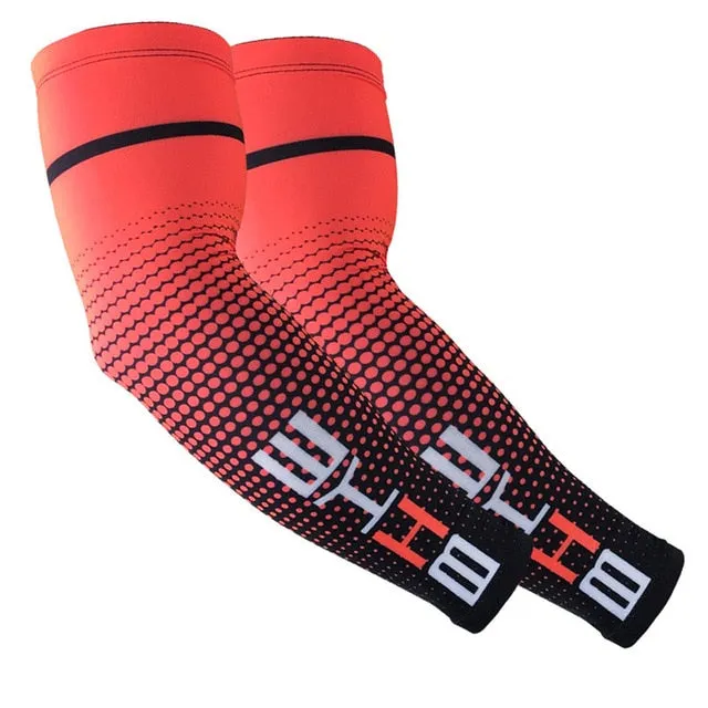 2 Pcs/lot Cycling Arm Sleeves Sport Sun UV Protective Cuff Basketball Arm Warmer Manguitos Ciclismo Brazo Hombre