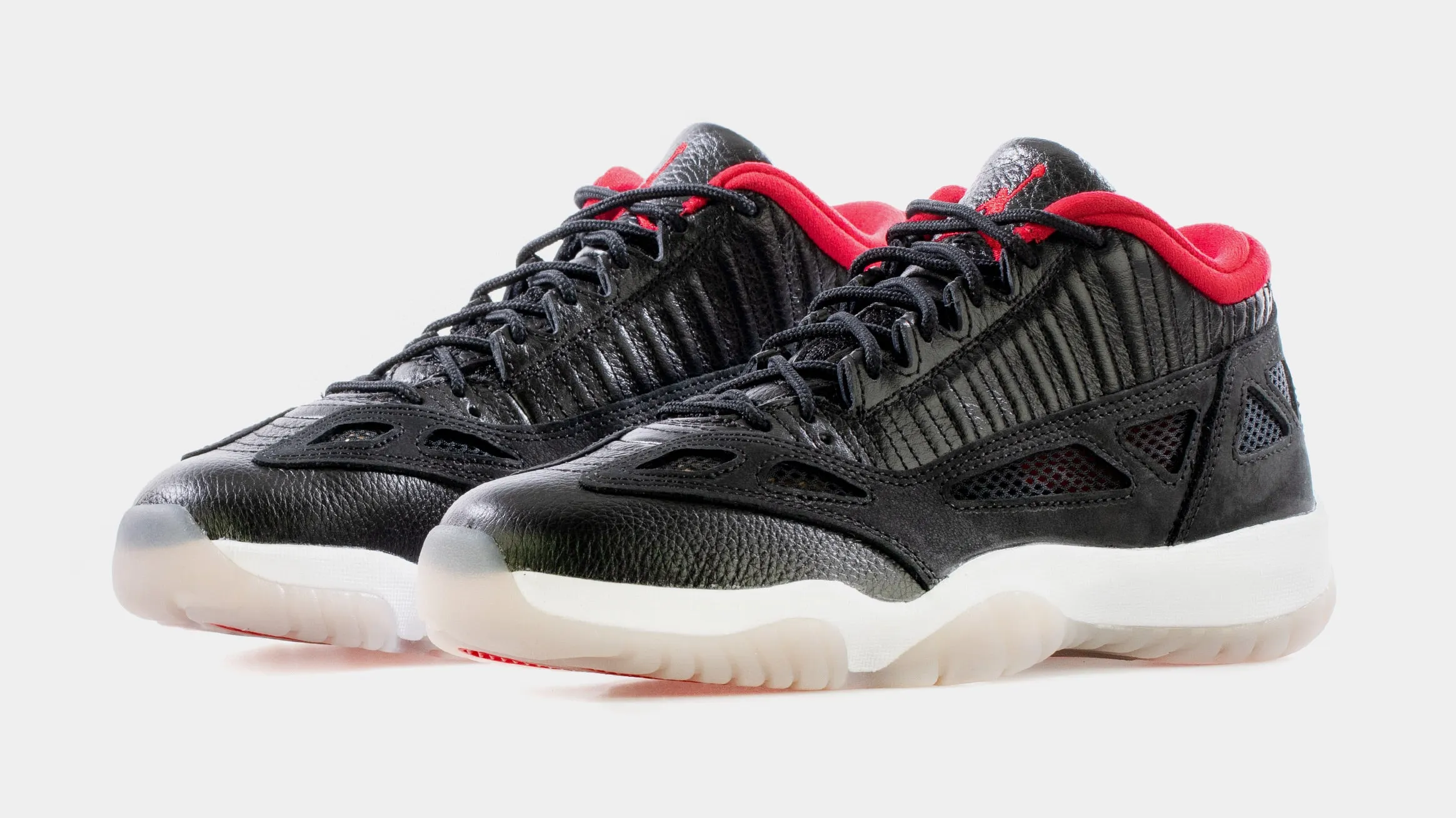 Air Jordan 11 Low IE Bred Mens Lifestyle Shoe (Black/White/True Red)