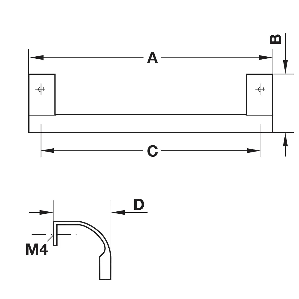 Aluminium Furniture Handle