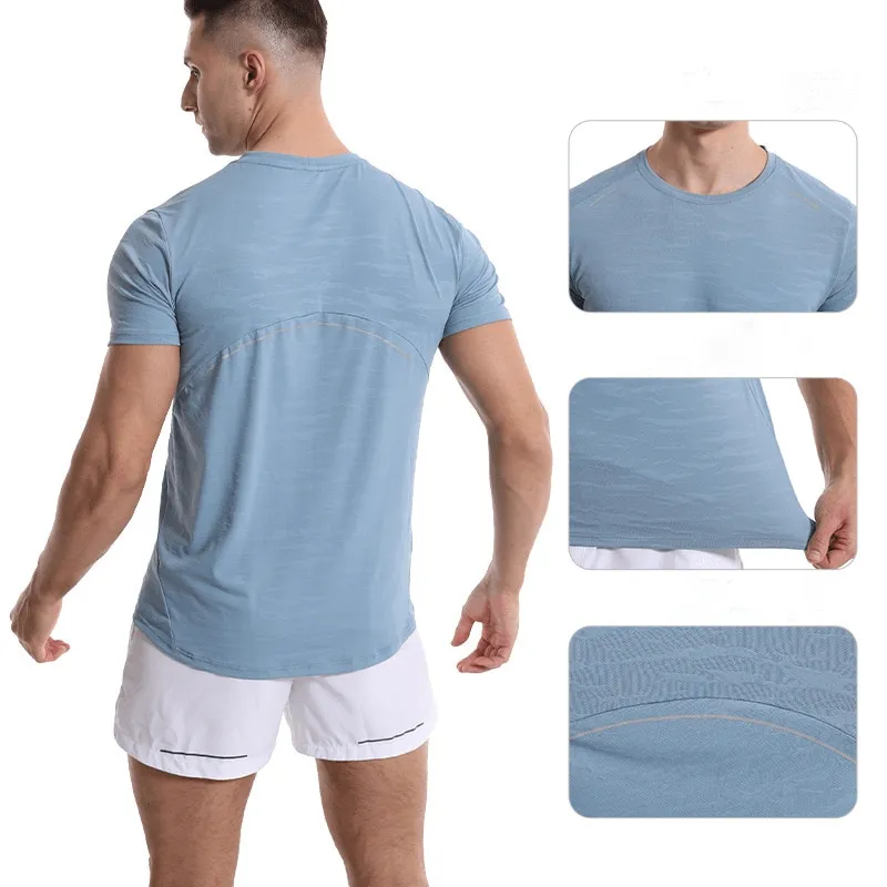 Casual Short Sleeves Basketball Elastic T-shirt for Men - SF1043