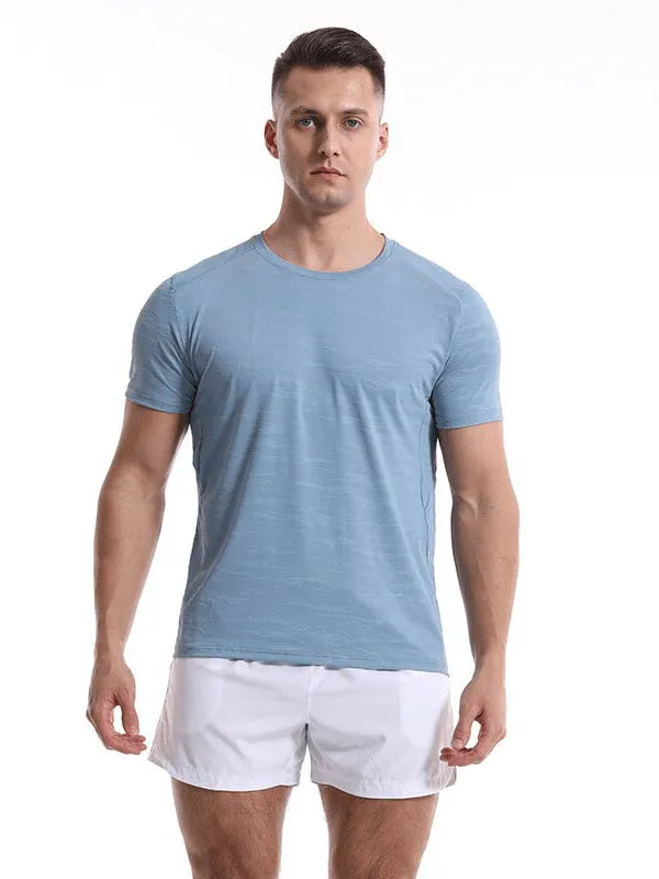 Casual Short Sleeves Basketball Elastic T-shirt for Men - SF1043