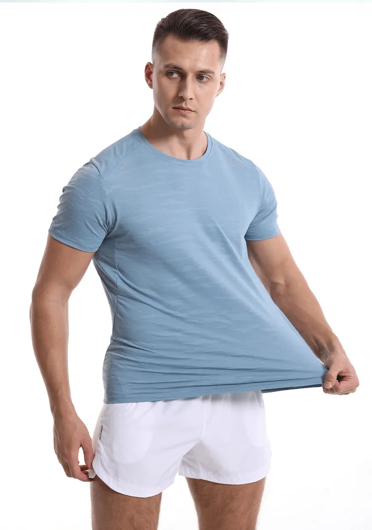 Casual Short Sleeves Basketball Elastic T-shirt for Men - SF1043