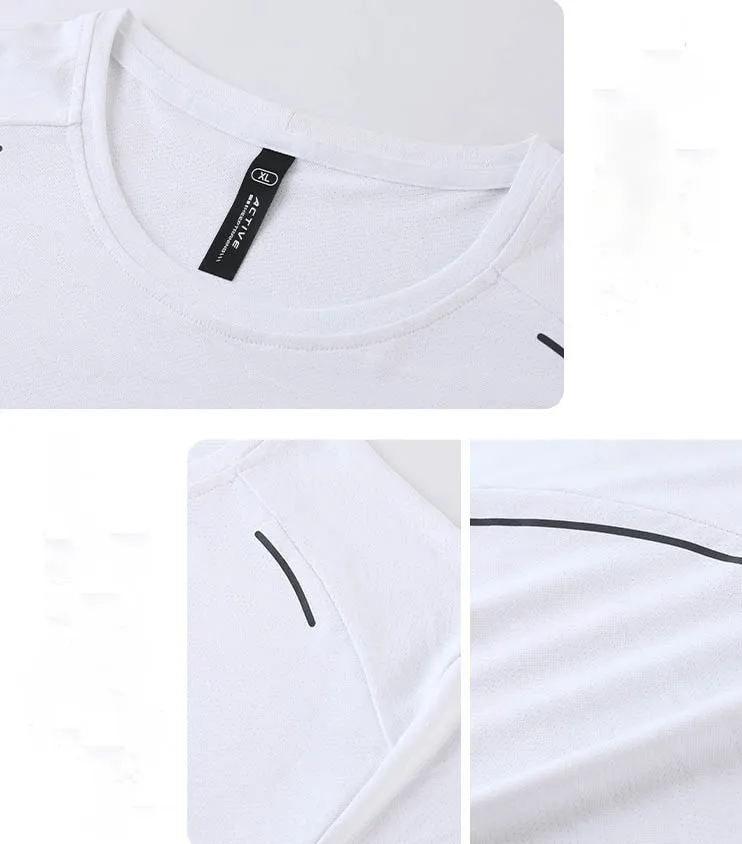 Casual Short Sleeves Basketball Elastic T-shirt for Men - SF1043