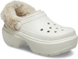 Classic Lined Stomp Clog Crocs, Stucco