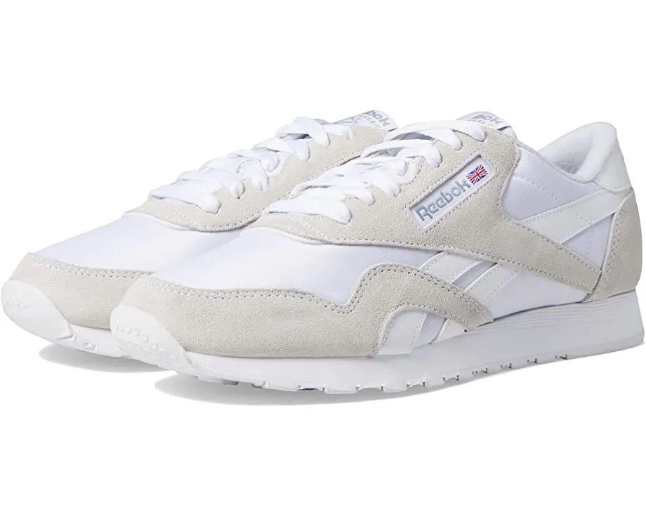 Classic Nylon Reebok Lifestyle Sneakers, white