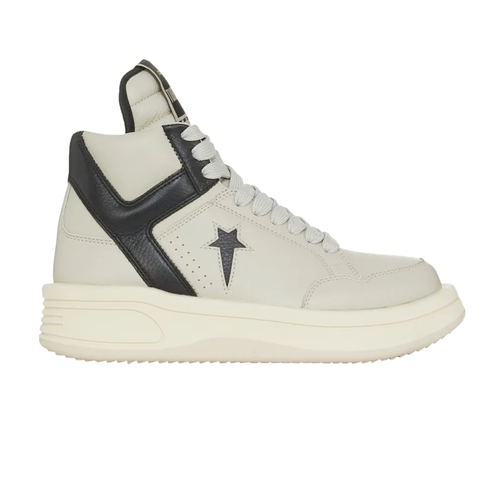 Converse x Rick Owens DRKSHDW TURBOWPN High High Top Sneakers, cream