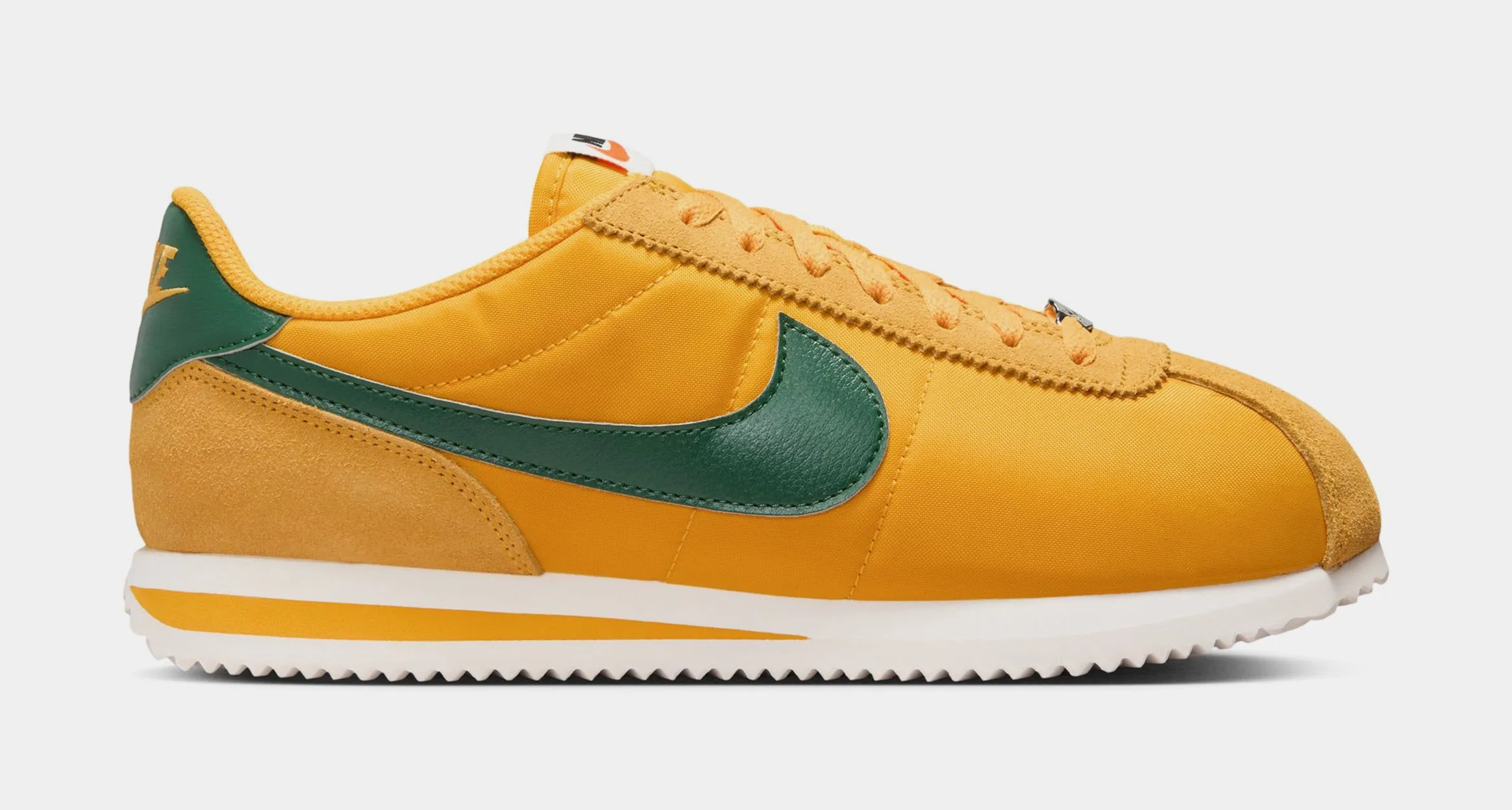 Cortez Textile Vivid Sulphur Womens Lifestyle Shoes (Yellow Ochre/Gorge Green/Safety Orange)