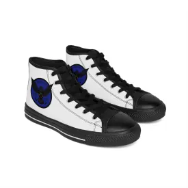 Crowgodshi 2nd Gen. High-Tops, White and White w/ DUKE BLUE LOGO