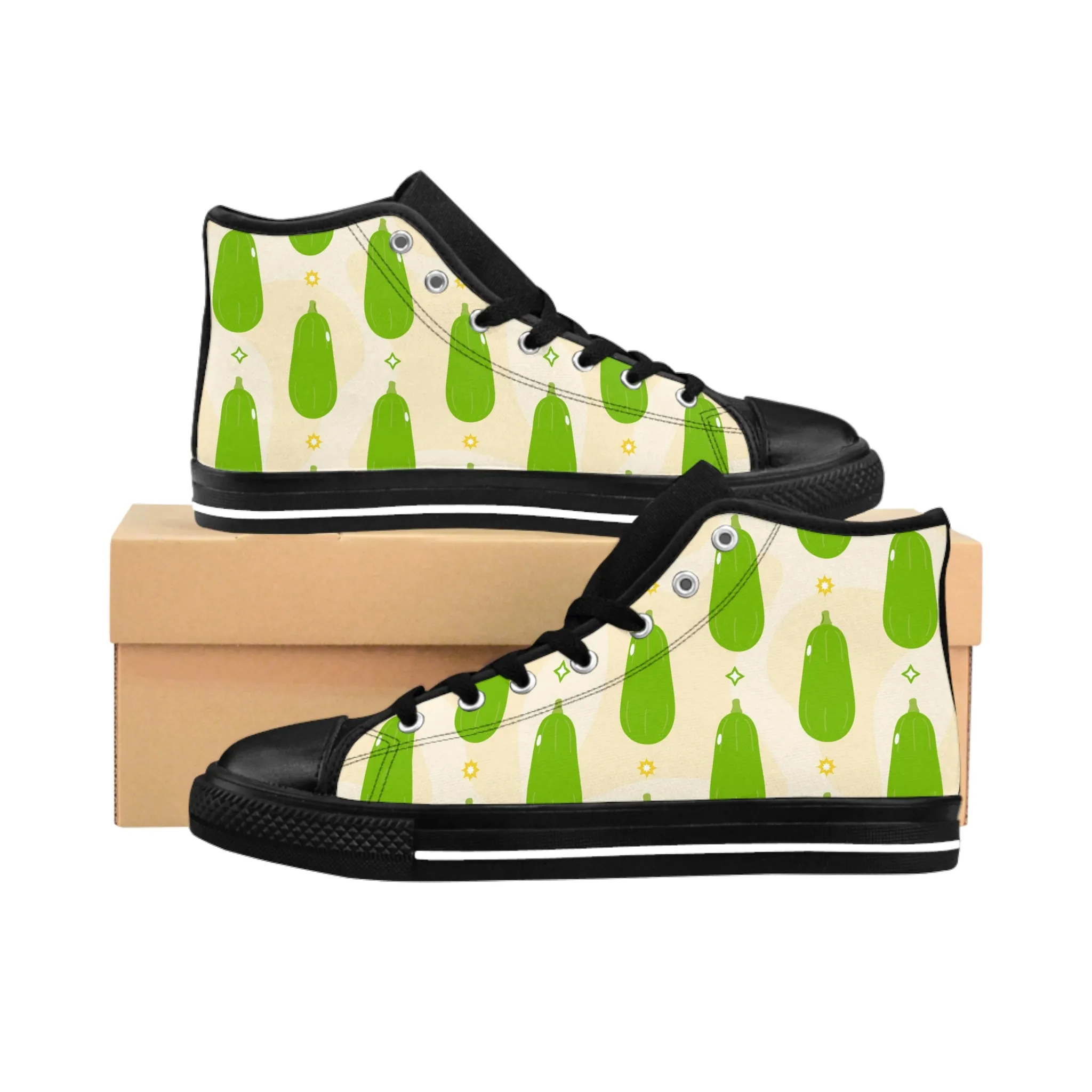 Cute Kawaii Vegetables Men's Classic Sneakers