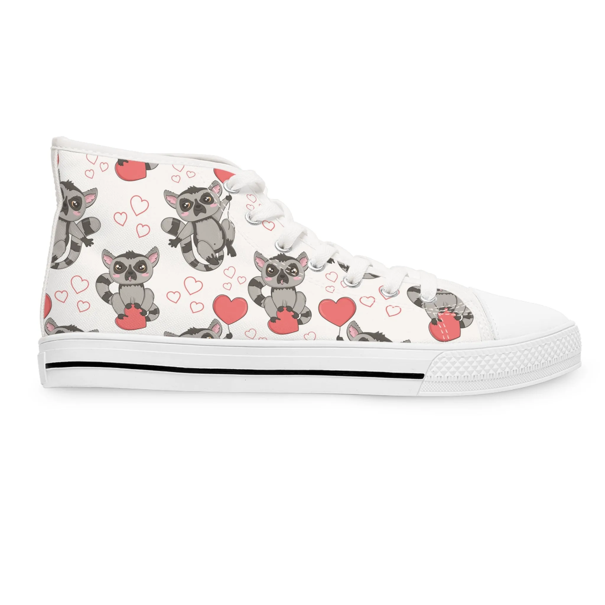 Cute Lemur Women's High Top Sneakers