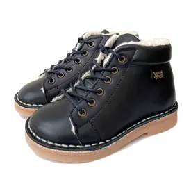 Fletcher Fur Kids Monkey Boot Navy Leather