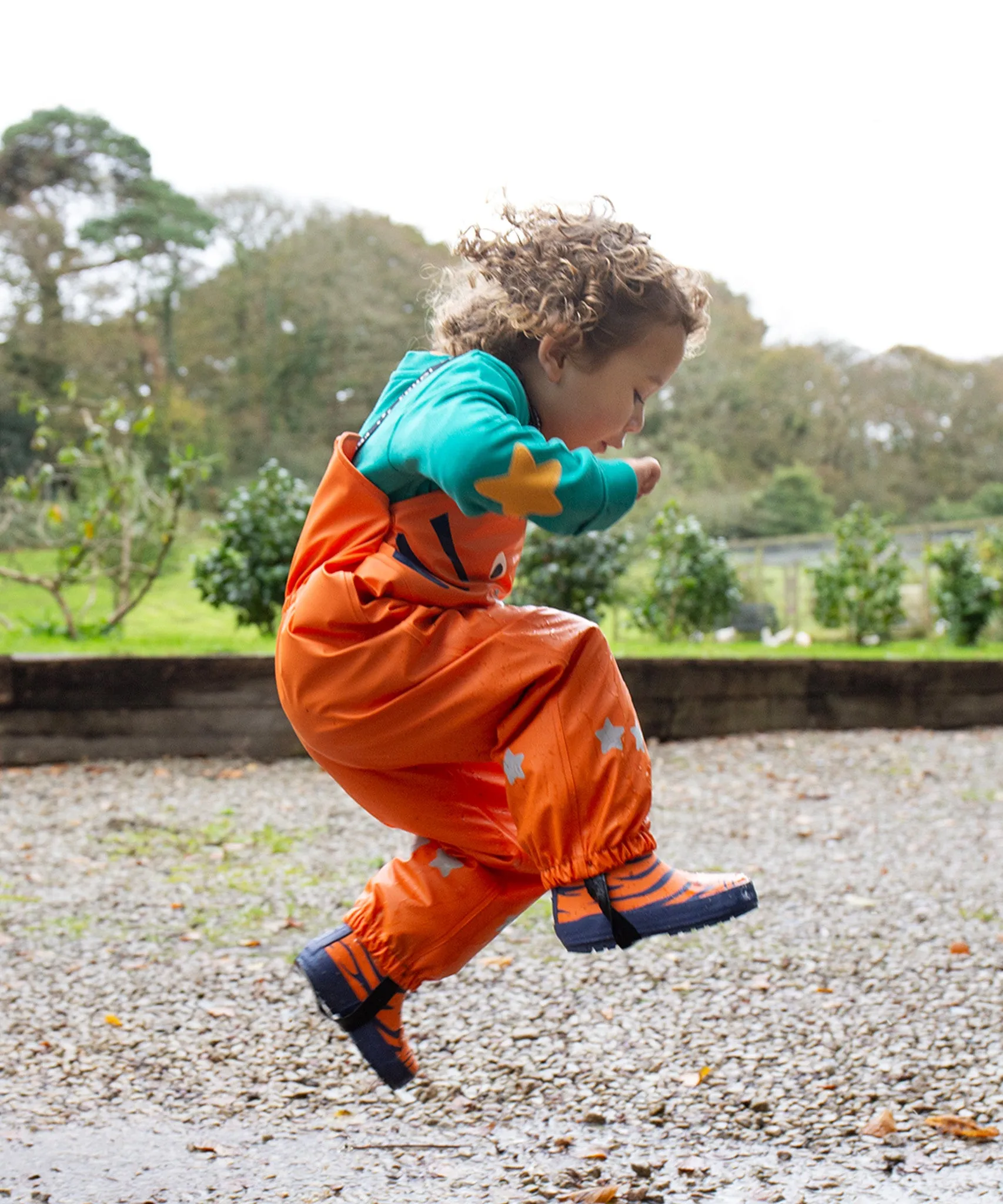 Frugi Puddle Buster Wellington Boots - Salamander/Tiger