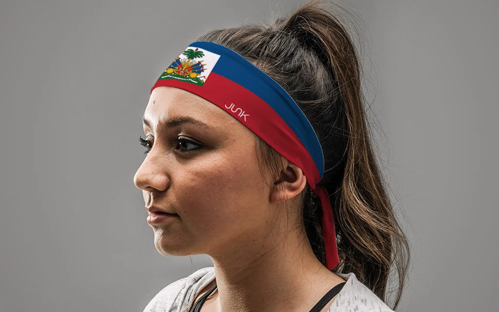 Haiti Flag Tie Headband