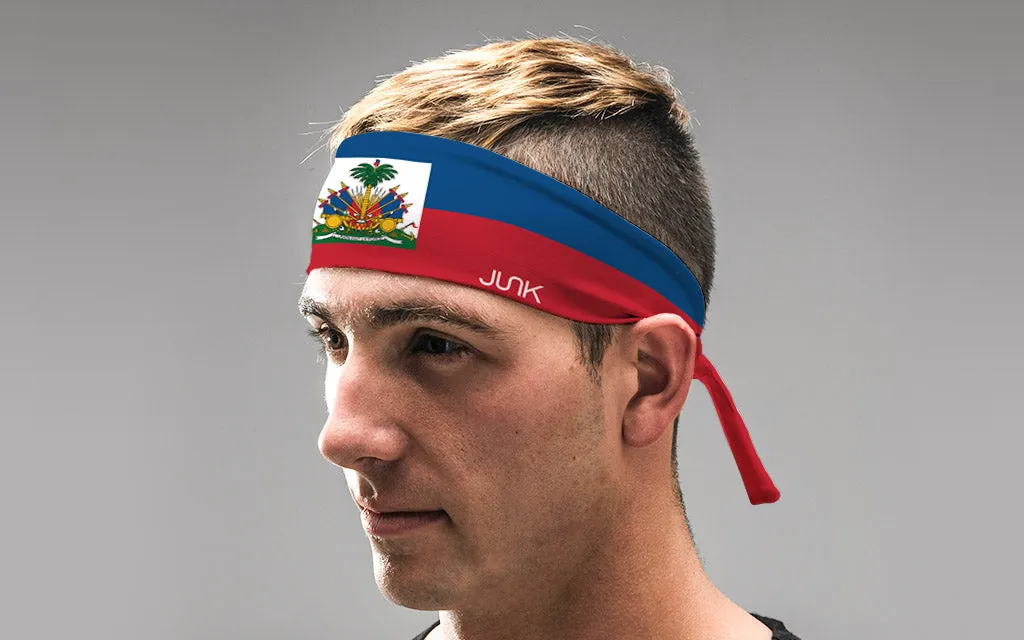 Haiti Flag Tie Headband