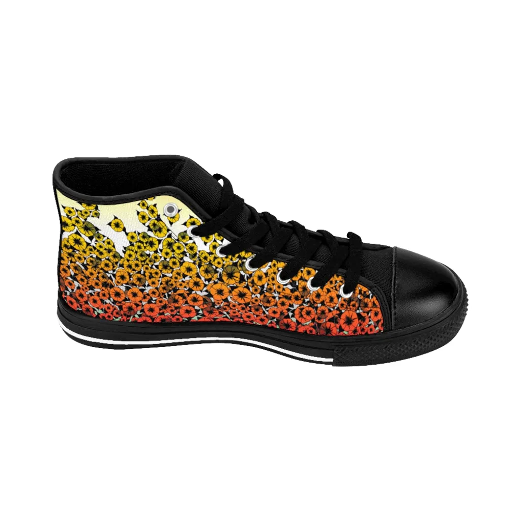 Hot Flowers Women's High-top Sneakers