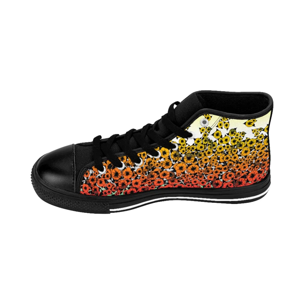 Hot Flowers Women's High-top Sneakers