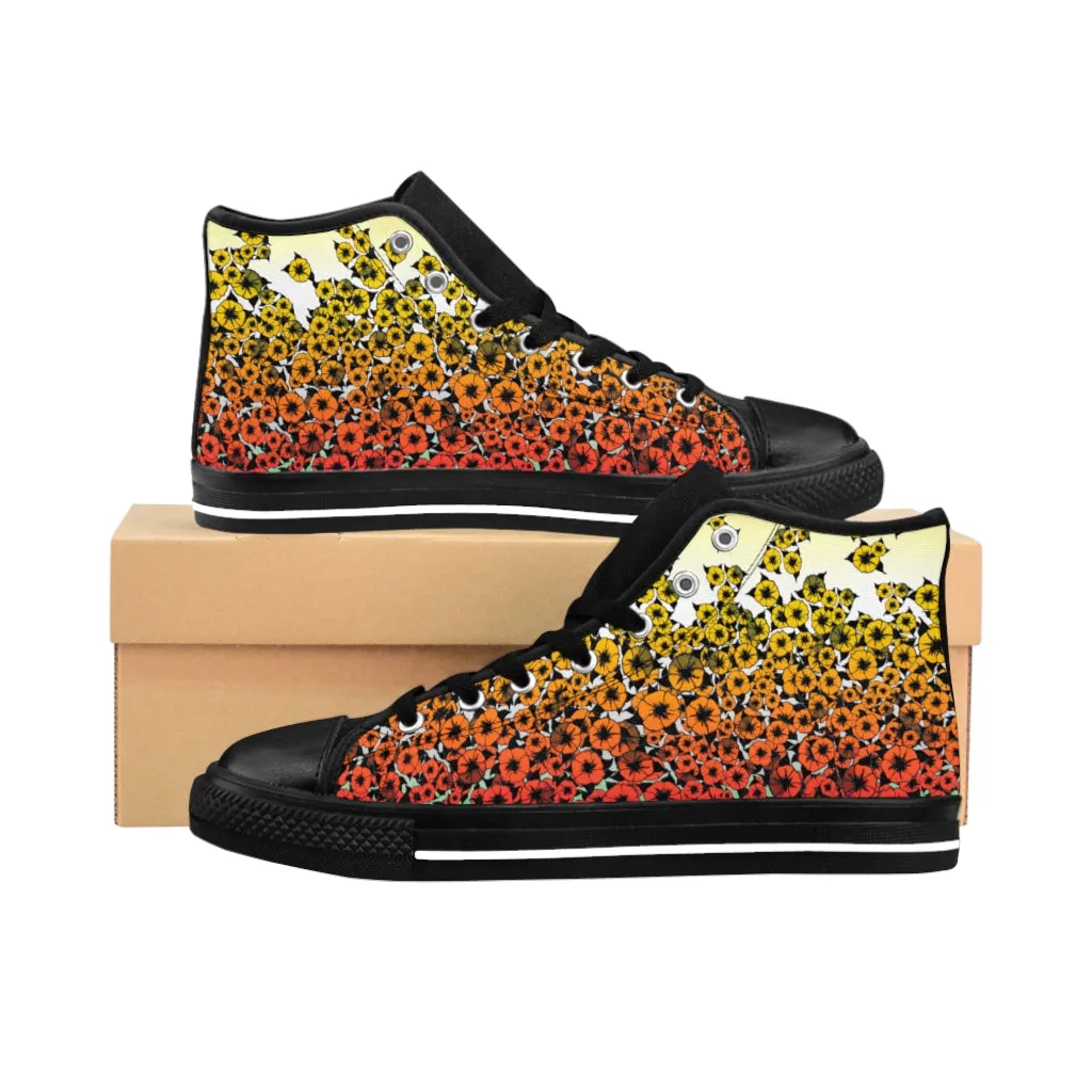 Hot Flowers Women's High-top Sneakers