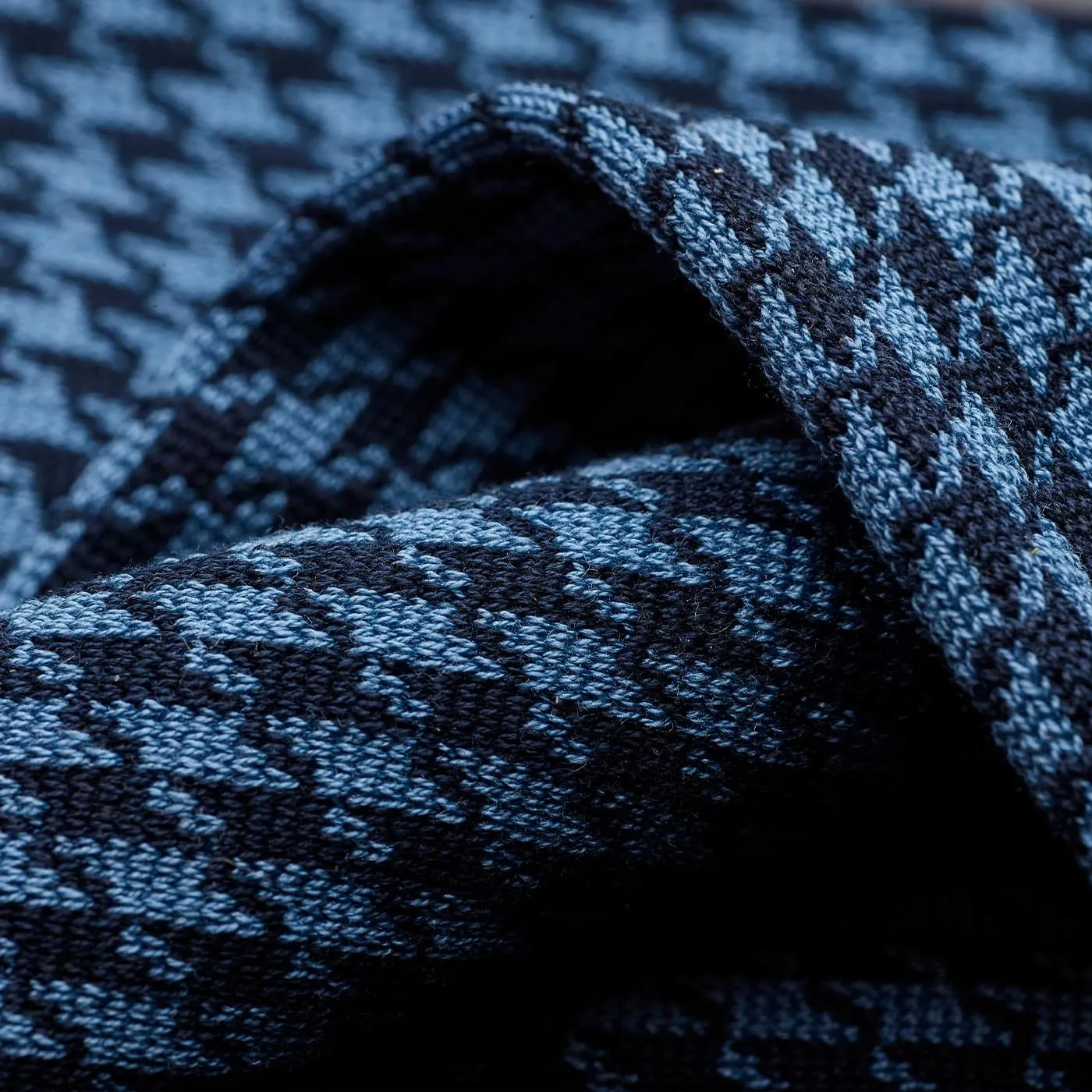 Houndstooth Socks - Blue