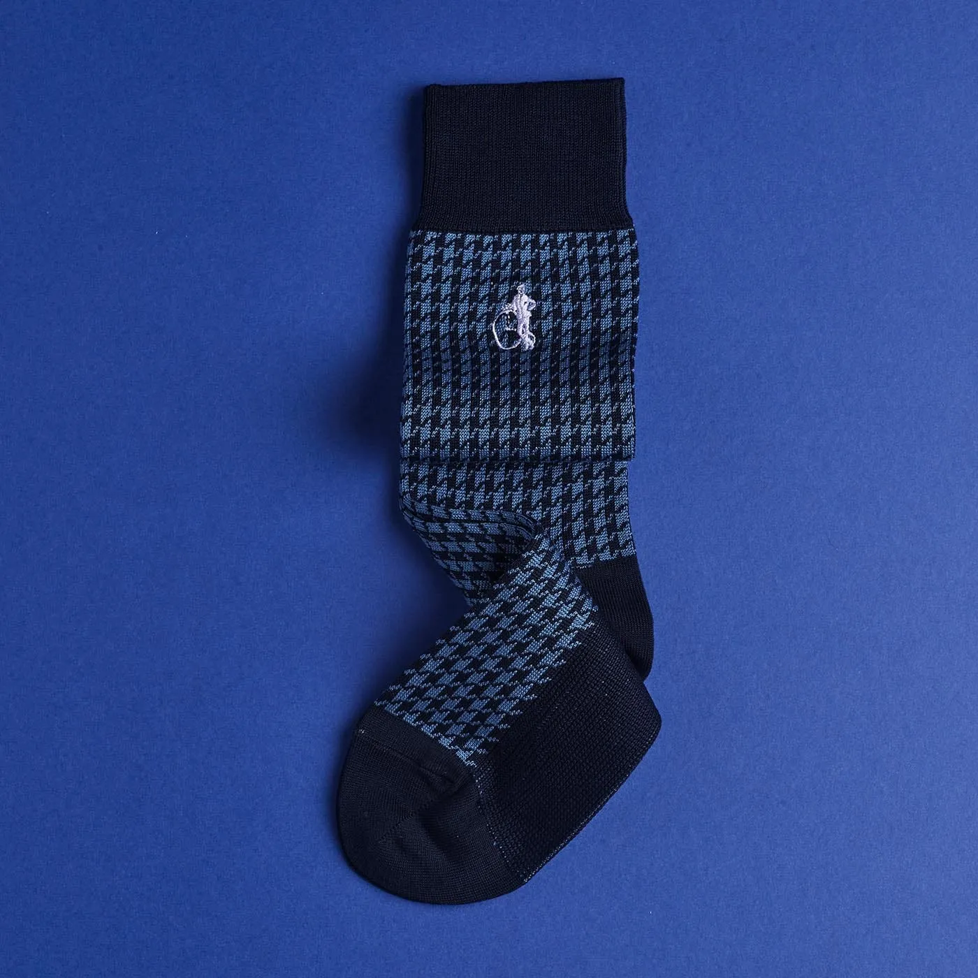 Houndstooth Socks - Blue