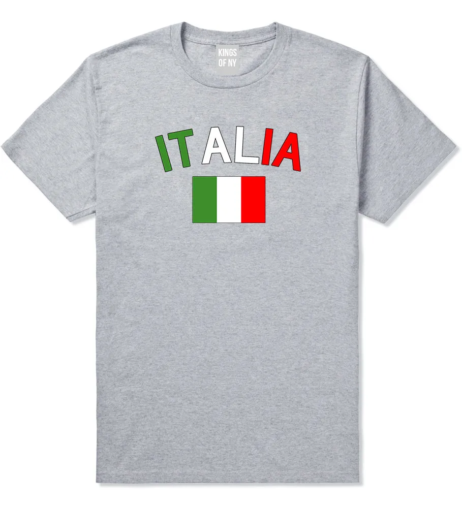 Italia With Flag Italy Futbol Mens T-Shirt