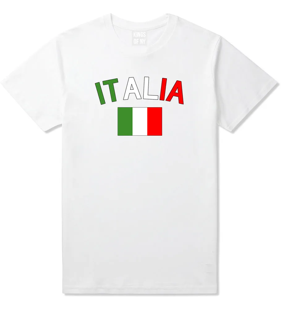 Italia With Flag Italy Futbol Mens T-Shirt