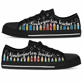 Kindergarten Teacher Colorful Pencils Low Top Shoes, Teacher Shoes, Low Top Sneakers