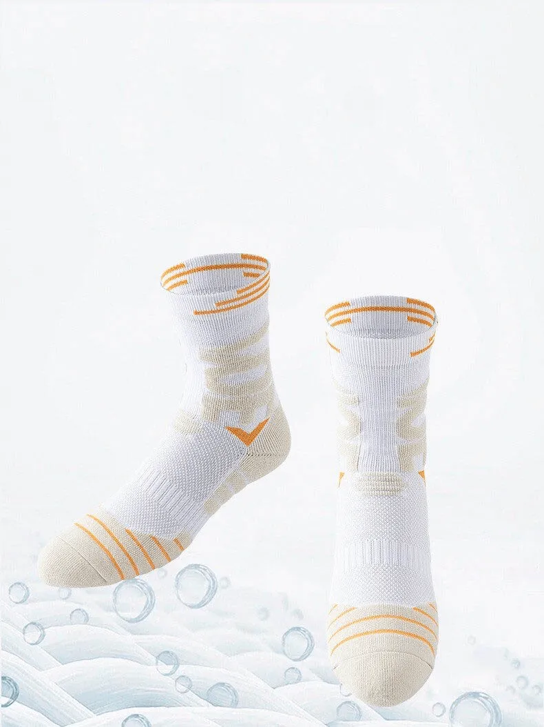 Letter Print Professional Basketball Knee-High Socks - SF0349