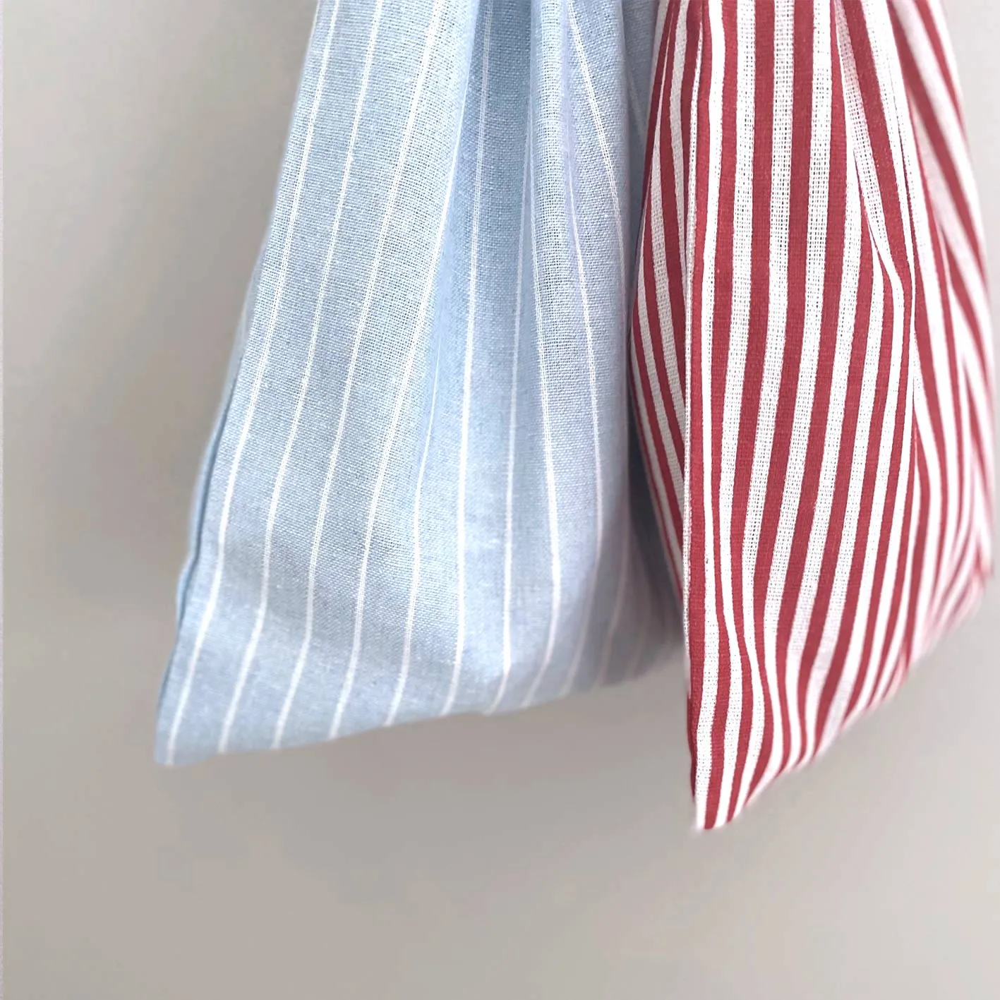 LIGHT BLUE STRIPE LAUNDRY COTTON BAG