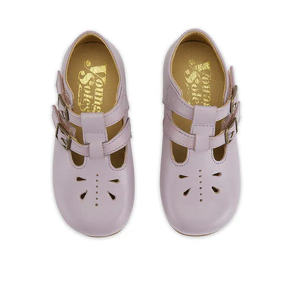 Lucy Velcro T-bar Kids Shoe Lilac Leather