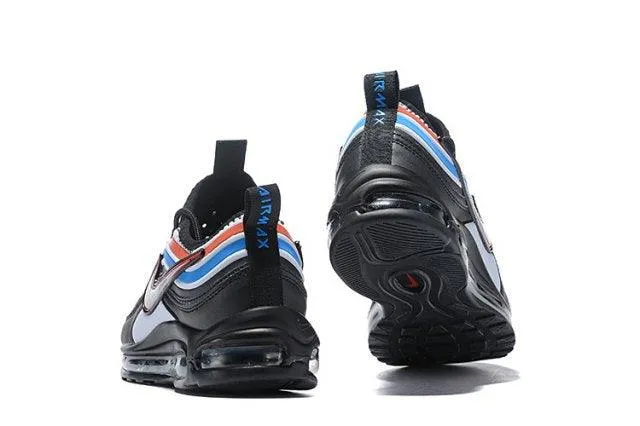 Max 97 Ultra 17 Black Blue Orange Silver  Men's Running Shoes