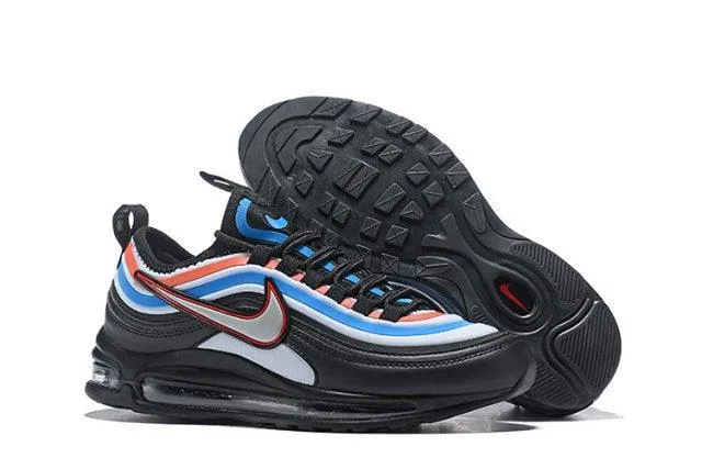 Max 97 Ultra 17 Black Blue Orange Silver  Men's Running Shoes