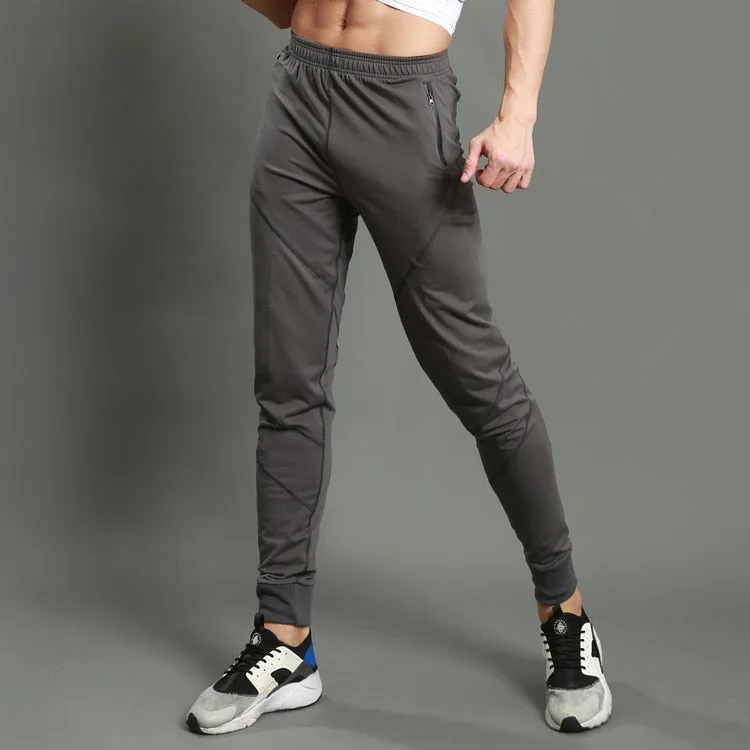 Men running pants sports outdoor jogging elastic fitness gym football soccer basketball training pants Slim Skinny trousers