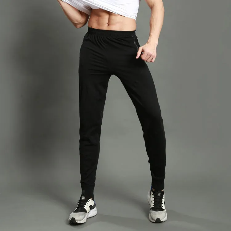 Men running pants sports outdoor jogging elastic fitness gym football soccer basketball training pants Slim Skinny trousers