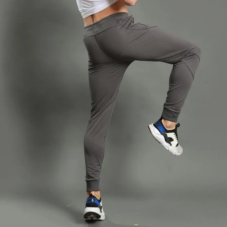 Men running pants sports outdoor jogging elastic fitness gym football soccer basketball training pants Slim Skinny trousers