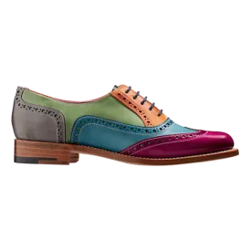 New Handmade Men's Wing Tip Multi-color Leather Dress Lace Up Shoes