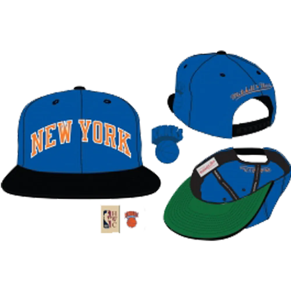 New York Knicks Mitchell & Ness Current Logo Wool 2-Tone Snapback Adjustable Hat