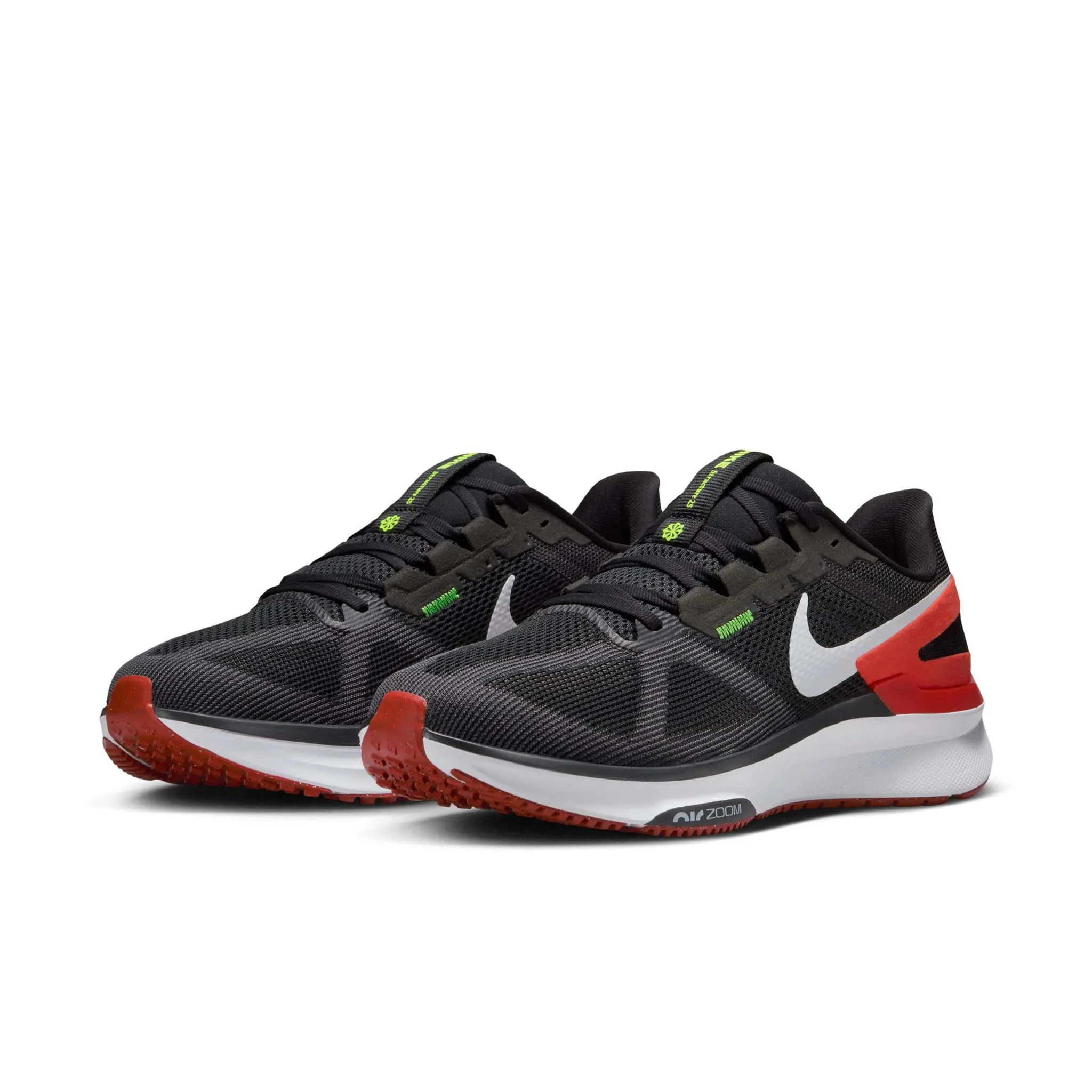 Nike | Men's Structure 25 Road Running Shoes - Black/White-Picante