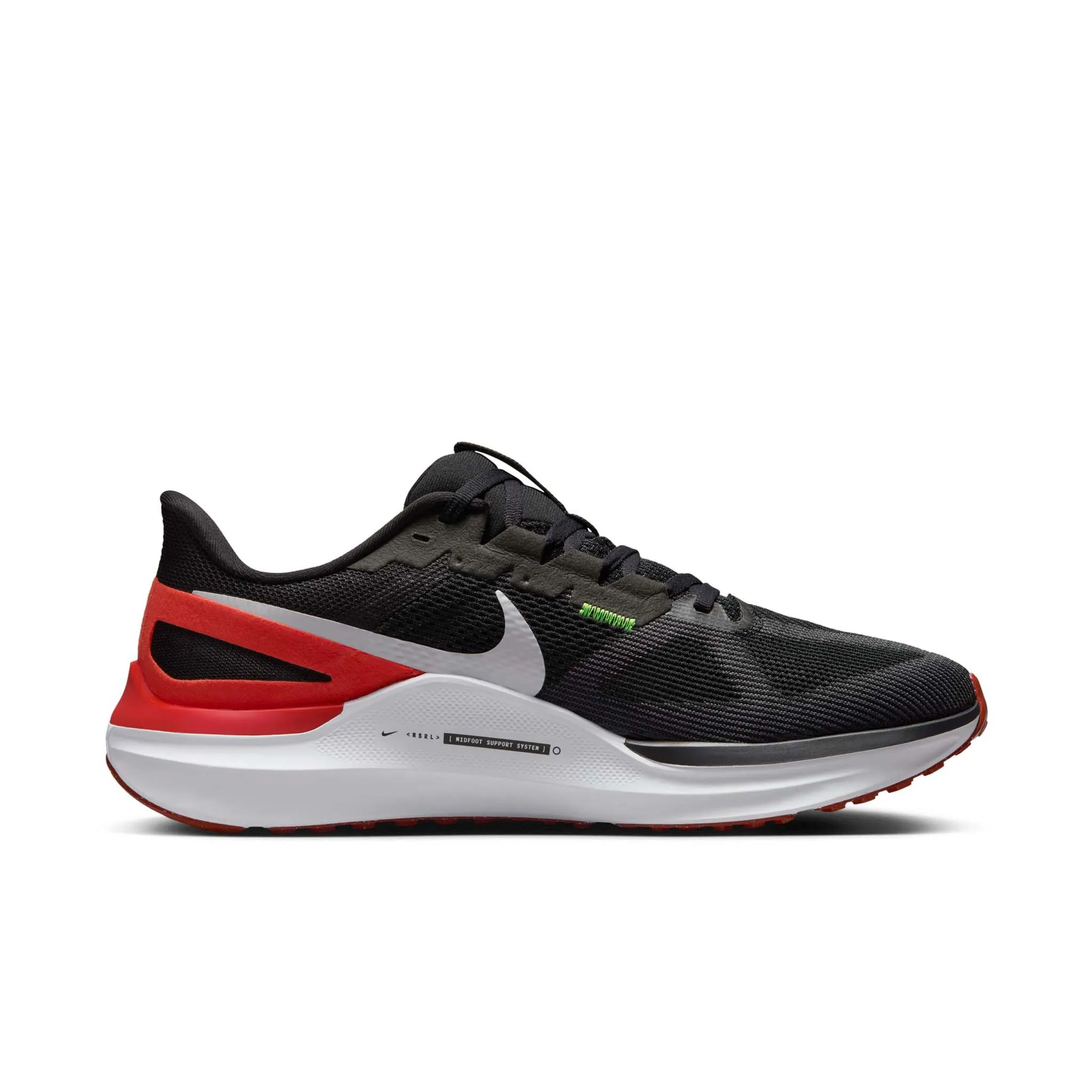 Nike | Men's Structure 25 Road Running Shoes - Black/White-Picante