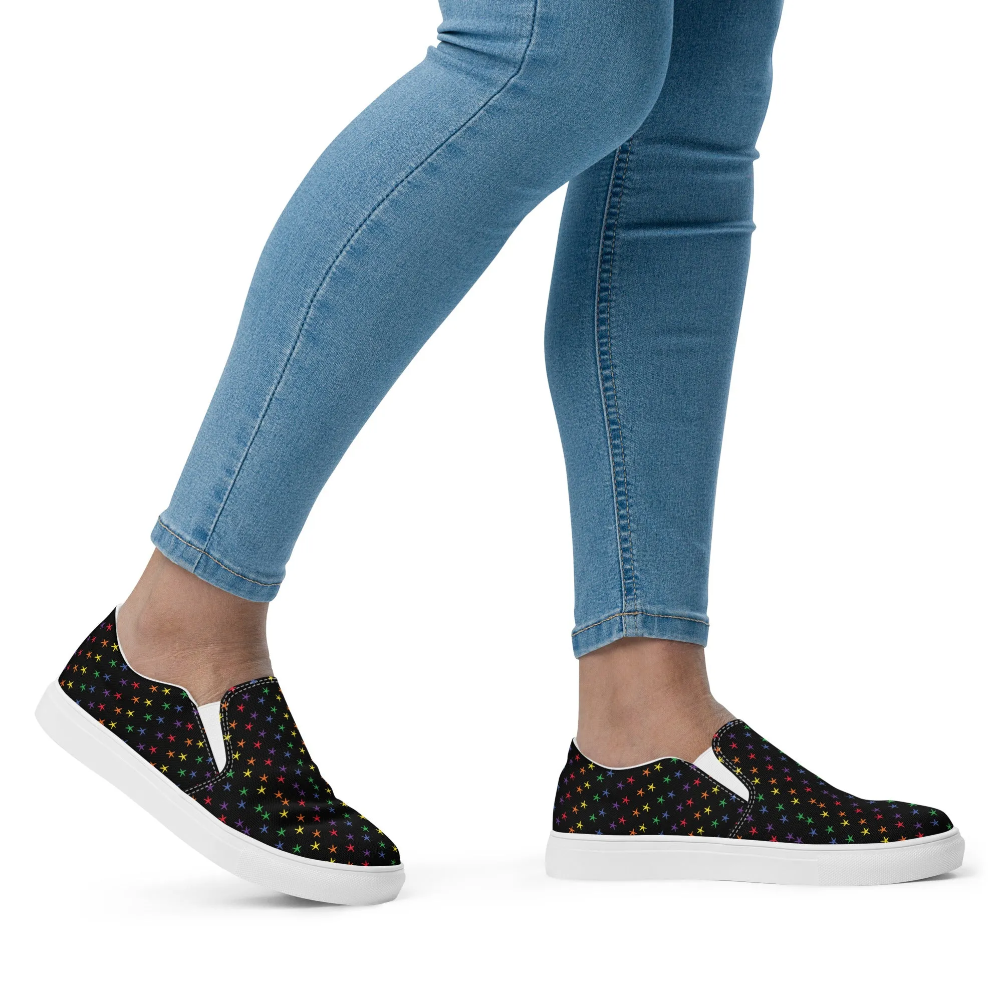 Rainbow Starfish Women’s Slip-on Canvas Shoes