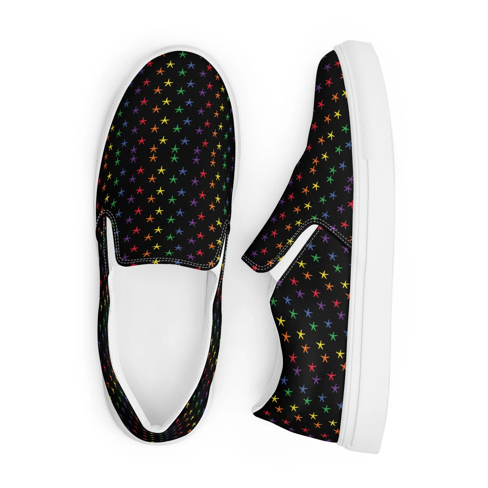 Rainbow Starfish Women’s Slip-on Canvas Shoes