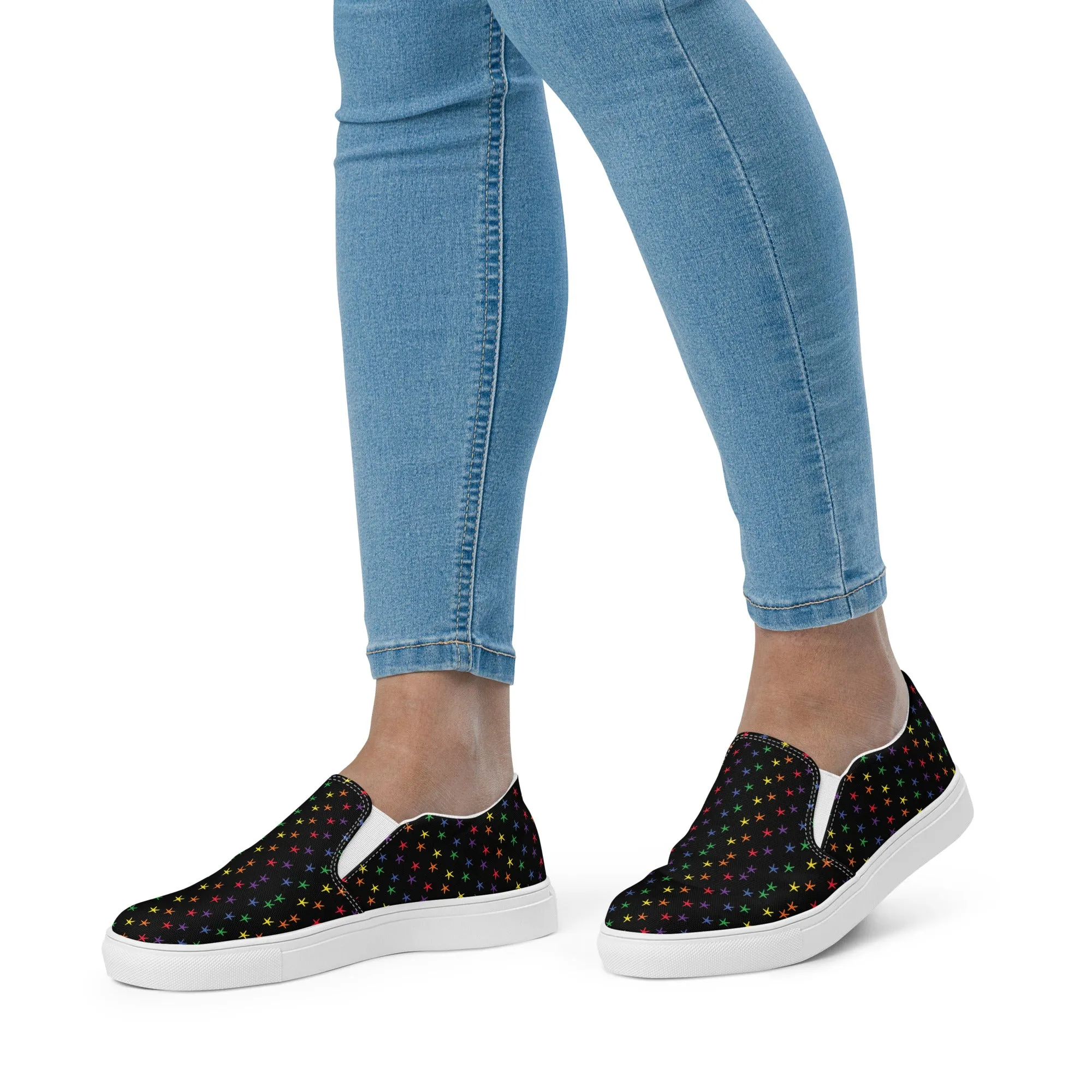 Rainbow Starfish Women’s Slip-on Canvas Shoes