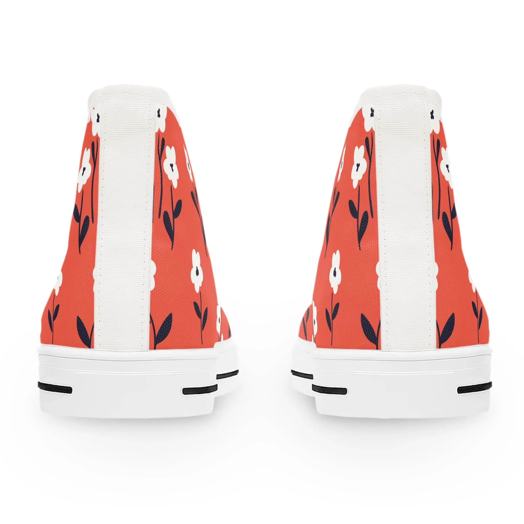 Red Flower Women's High Top Sneakers