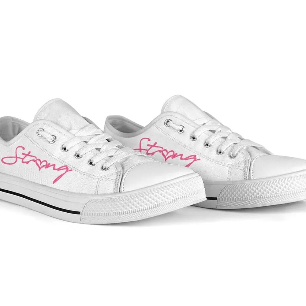 Special Education Strong Pink White Shoes, Teacher Shoes, Low Top Sneakers