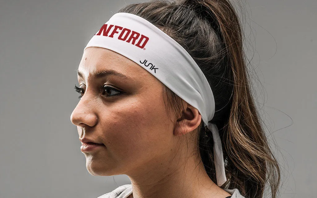 Stanford University: Wordmark White Tie Headband