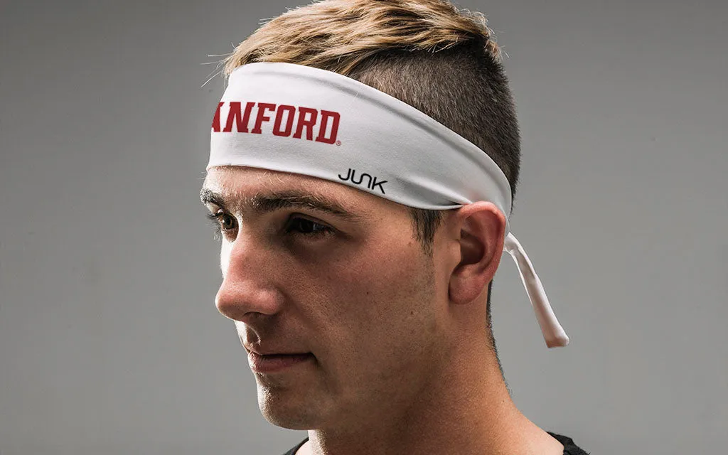 Stanford University: Wordmark White Tie Headband