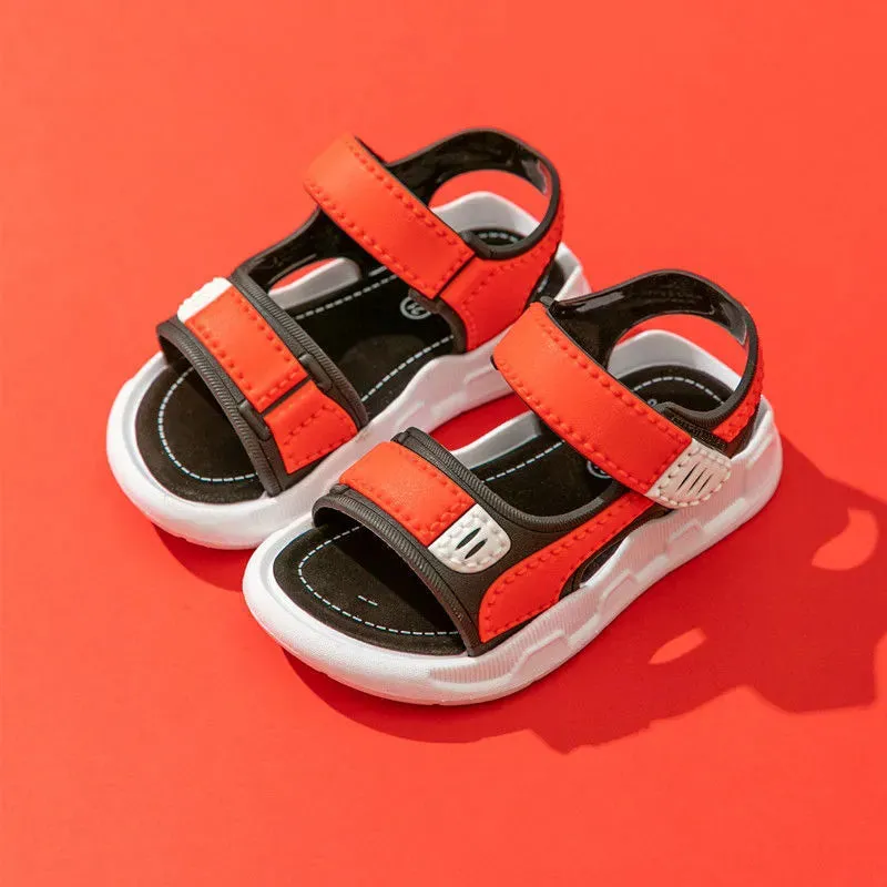 Summer Boys Leather Sandals Baby Shoes Kids Flat Child Beach Shoes - BBSD50736