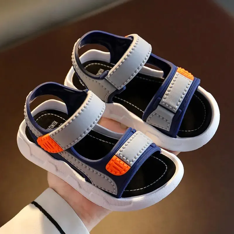 Summer Boys Leather Sandals Baby Shoes Kids Flat Child Beach Shoes - BBSD50736