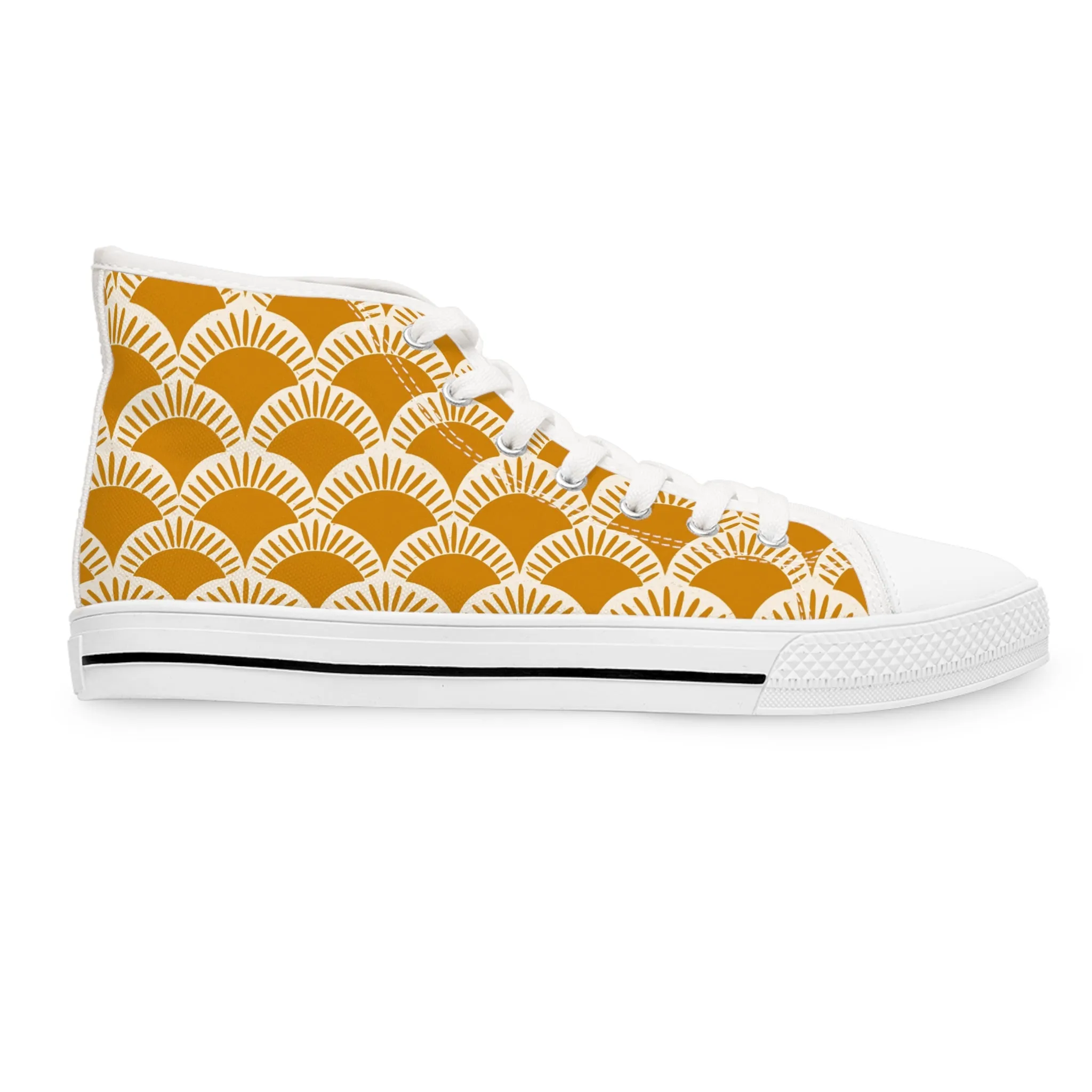 Sunny Pattern Women's High Top Sneakers