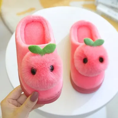 Unisex Cotton Indoor Non-Slip Warm Cute Slippers For Kids