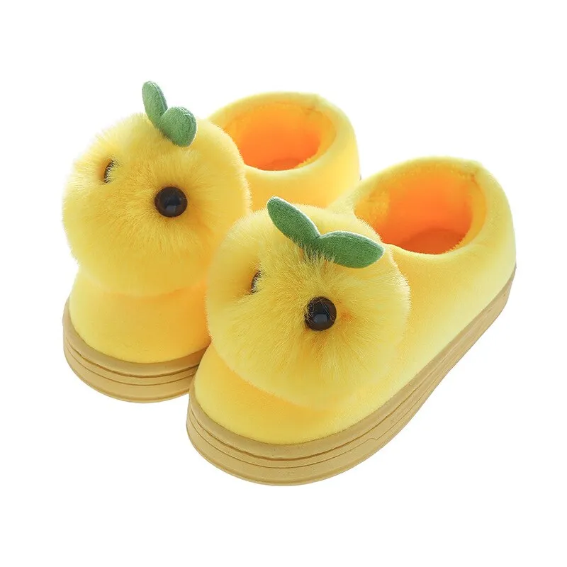 Unisex Cotton Indoor Non-Slip Warm Cute Slippers For Kids